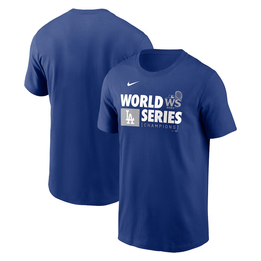 Men Los Angeles Dodgers 2024 MLB World Series Champions blue T shirts style 9